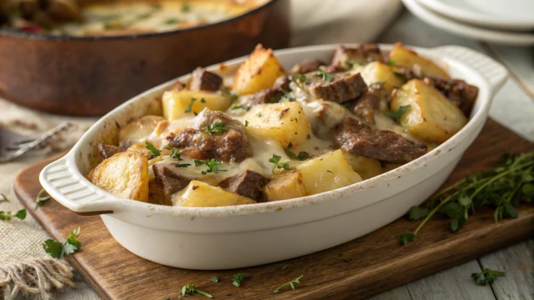Cheesesteak Potato Casserole