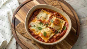 Crockpot Ravioli Lasagna