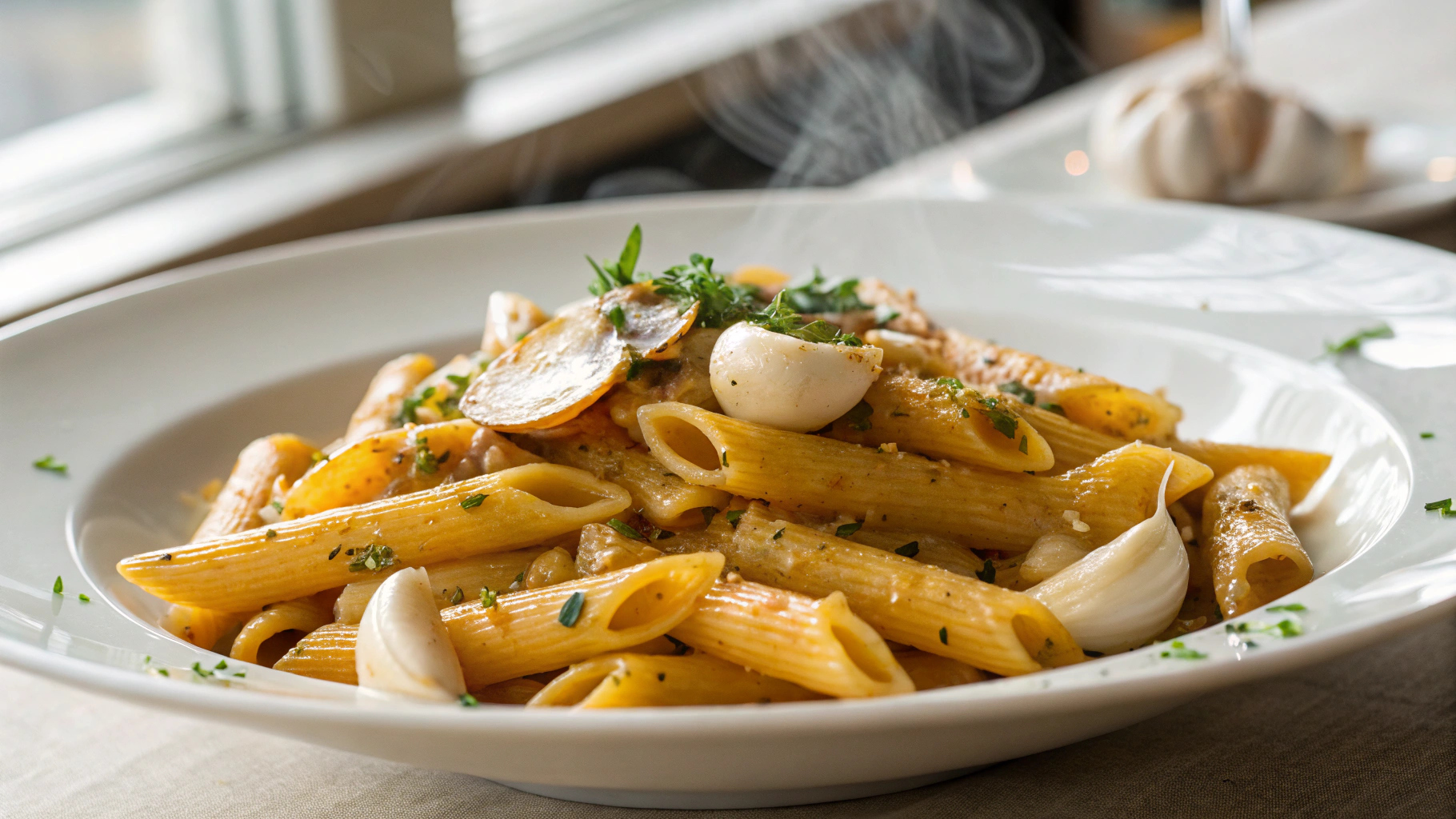 Garlic Penne Pasta