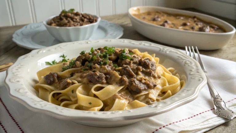 Ground Beef Stroganoff