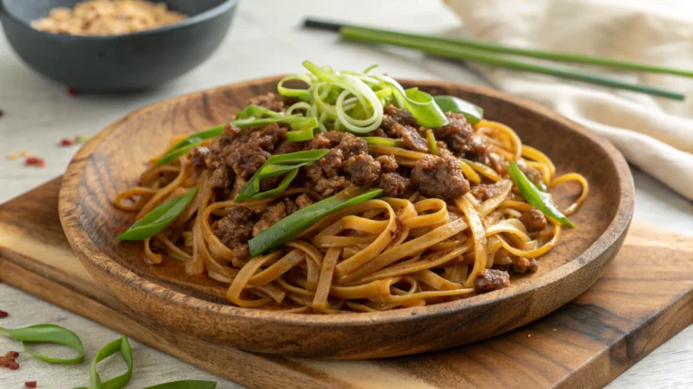 Mongolian Ground Beef Noodles