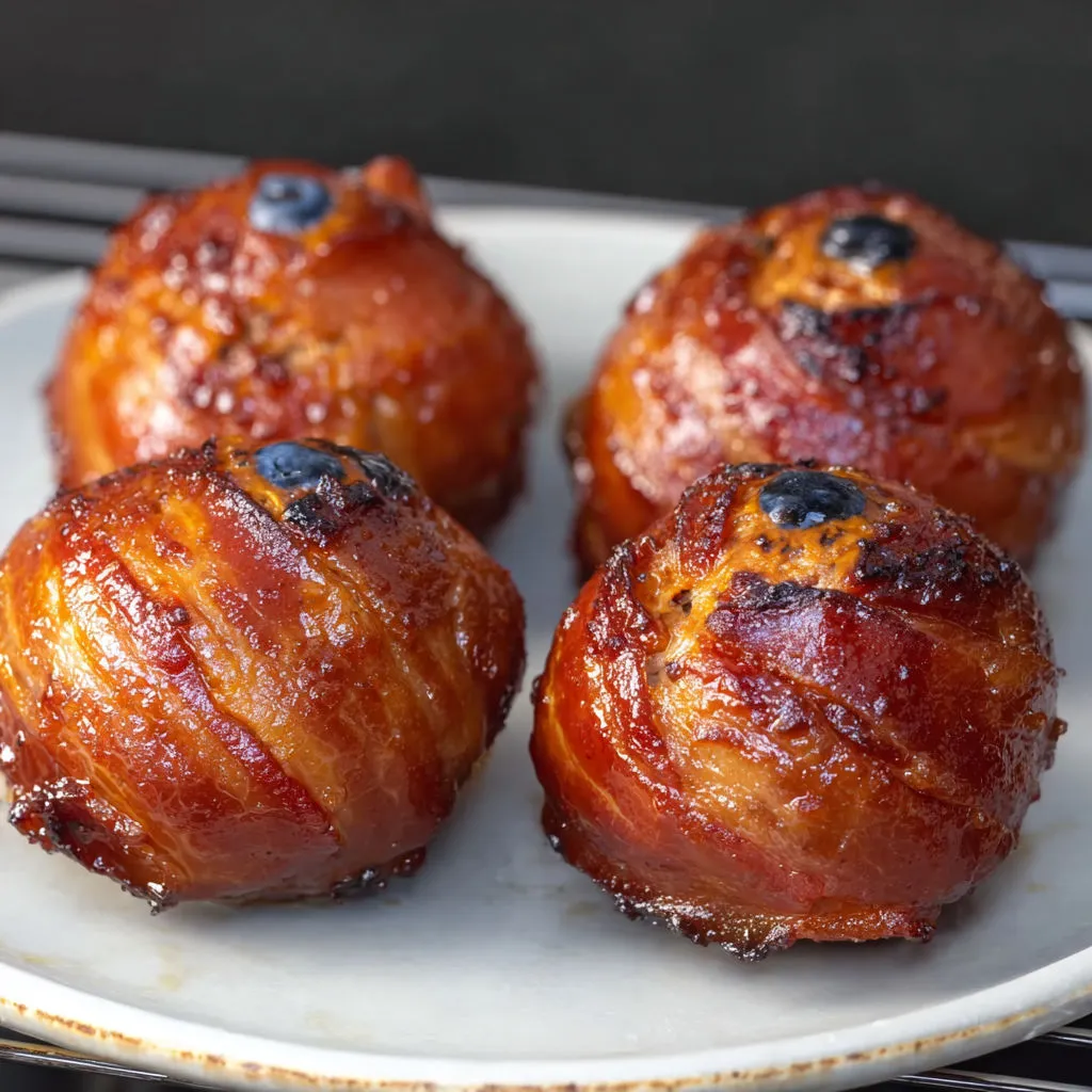 BBQ Bacon Bombs with Cheddar - Delicious Stuffed Recipe
