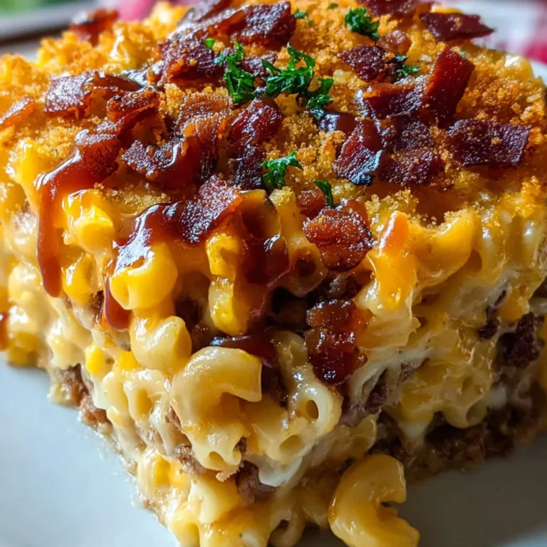 BBQ Bacon Mac and Cheese Lasagna