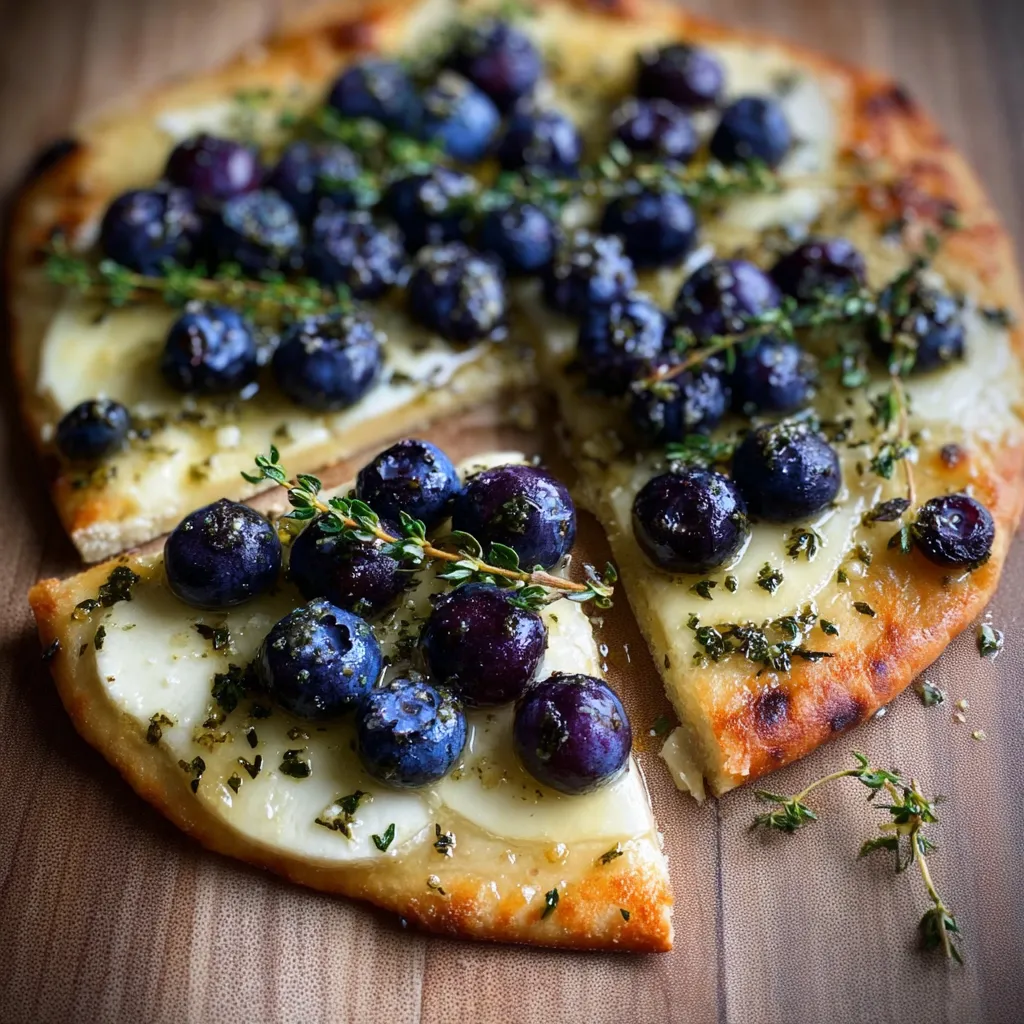 Blueberry Brie Thyme Flatbread Recipe