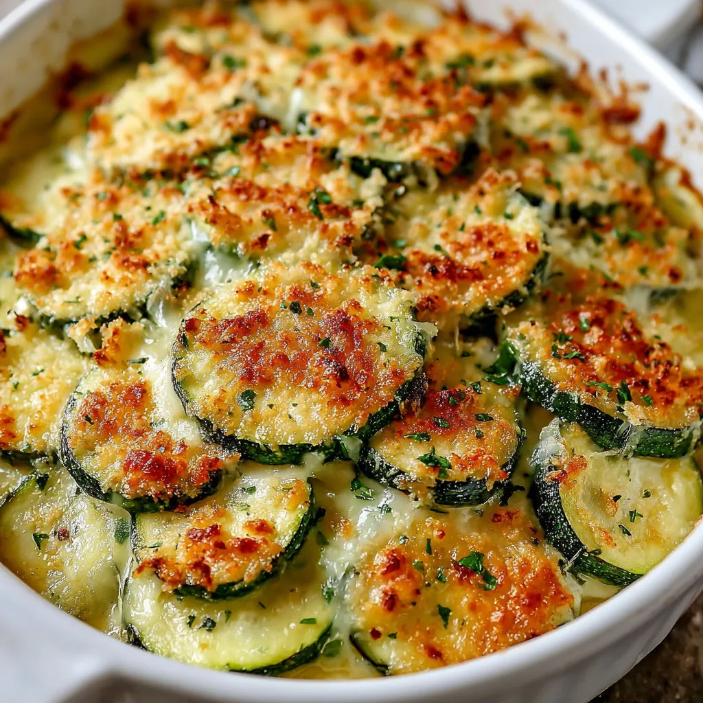 Cheesy Baked Zucchini Recipe