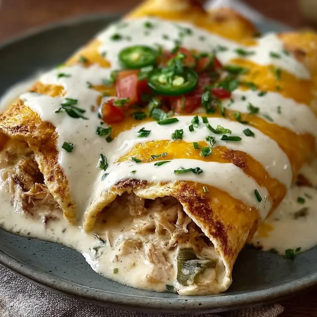 Cheesy Chicken Enchiladas with Jalapeño Popper Twist