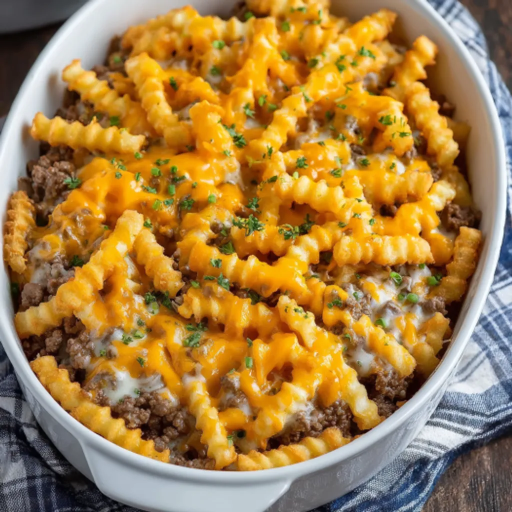 Cheesy French Fry Casserole: Easy Baked Recipe