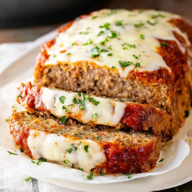 Cheesy Italian Meatloaf with Marinara Sauce