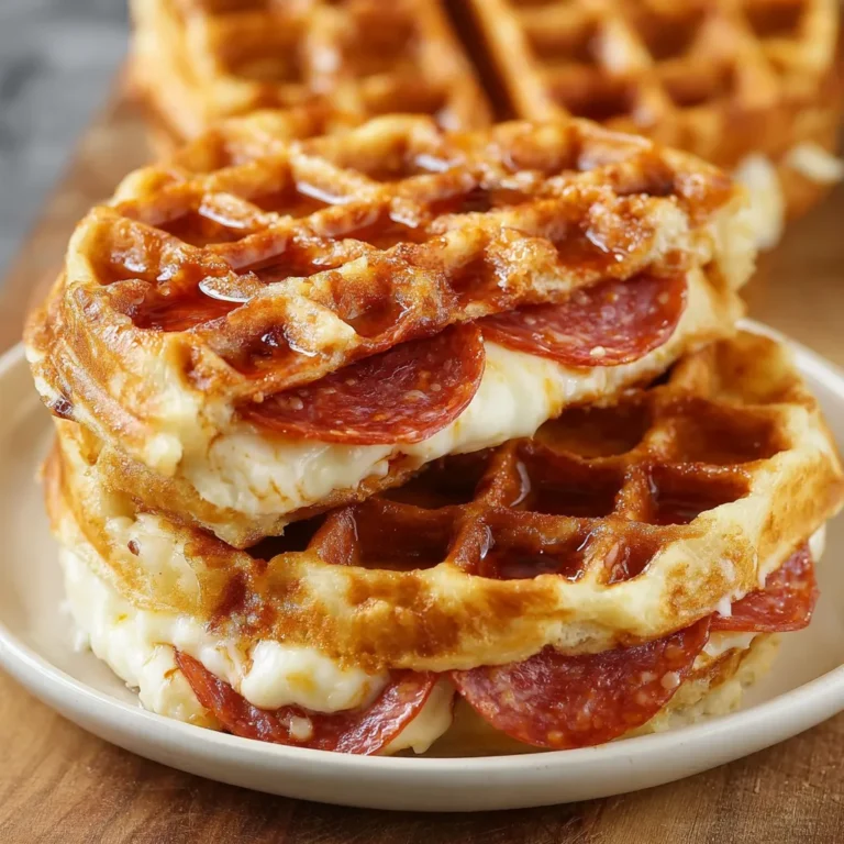 Cheesy Pizza Stuffed Waffles: a Delicious Twist!