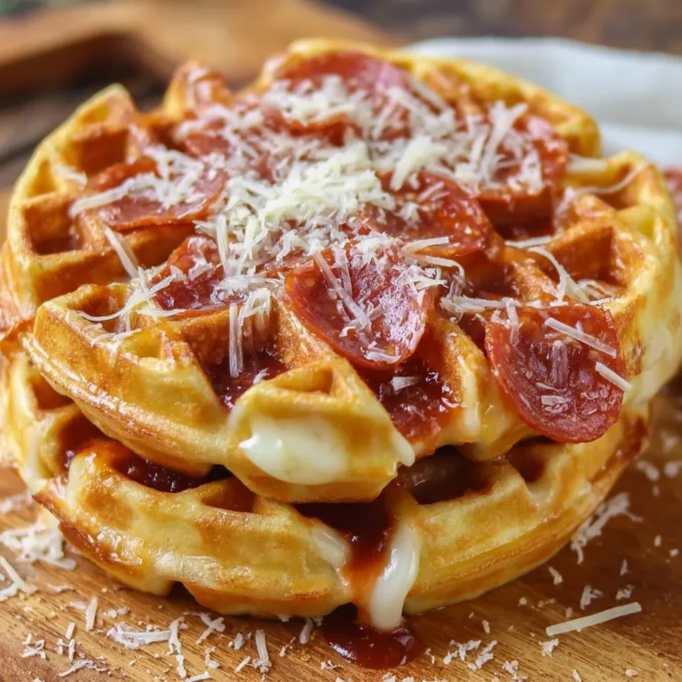 Cheesy Pizza Stuffed Waffles Recipe