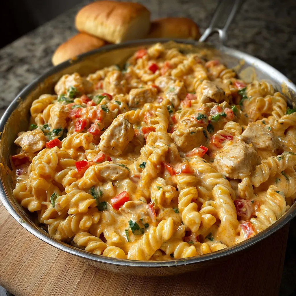 Cheesy Rotel Chicken Pasta Recipe
