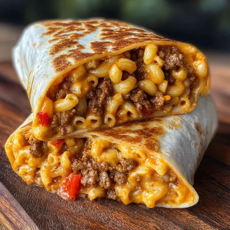 Cheesy Sloppy Joe Mac and Cheese Wrap