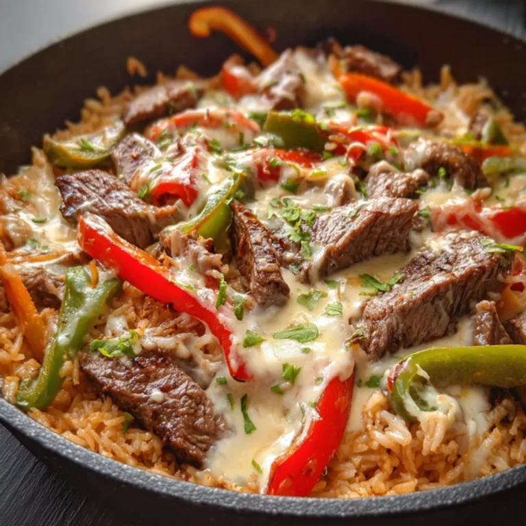 Cheesy Steak Fajita Skillet Recipe