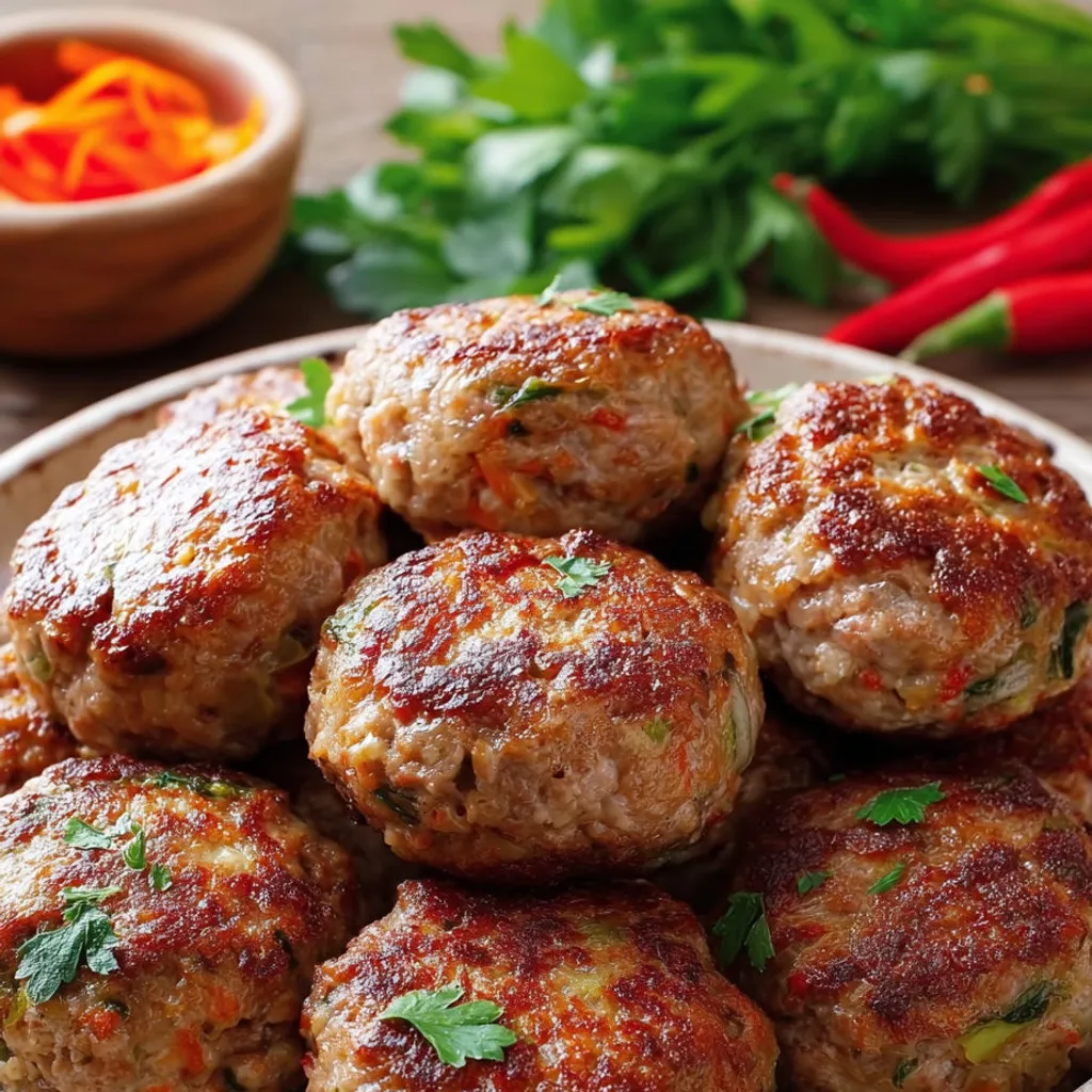 Cheesy Stuffed Meatballs with Veggies