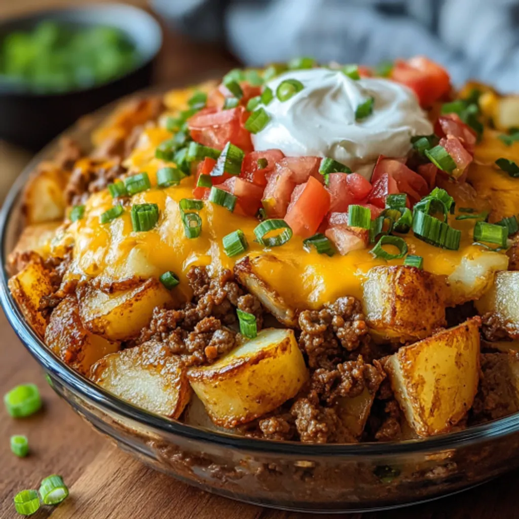 Cheesy Taco Potatoes Bake: Delicious and Easy Recipe