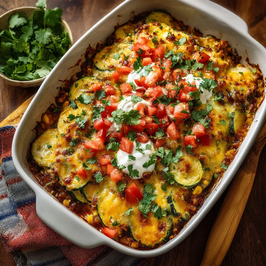 Cheesy Tex-Mex Zucchini Casserole