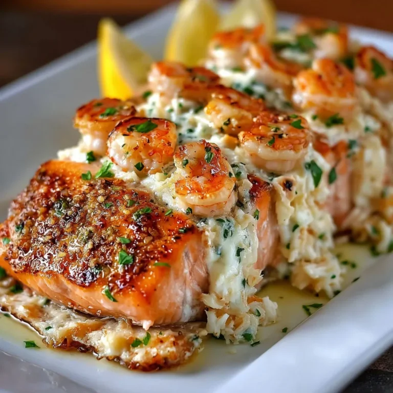 Crab and Shrimp Stuffed Salmon: A Decadent Seafood Delight