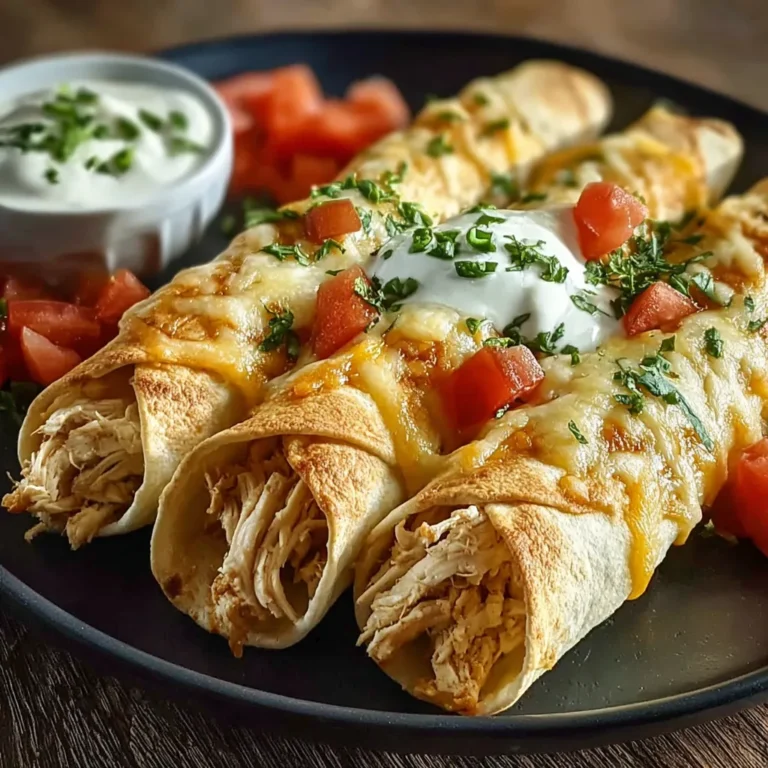 Creamy Baked Chicken Taquitos - Easy Recipe