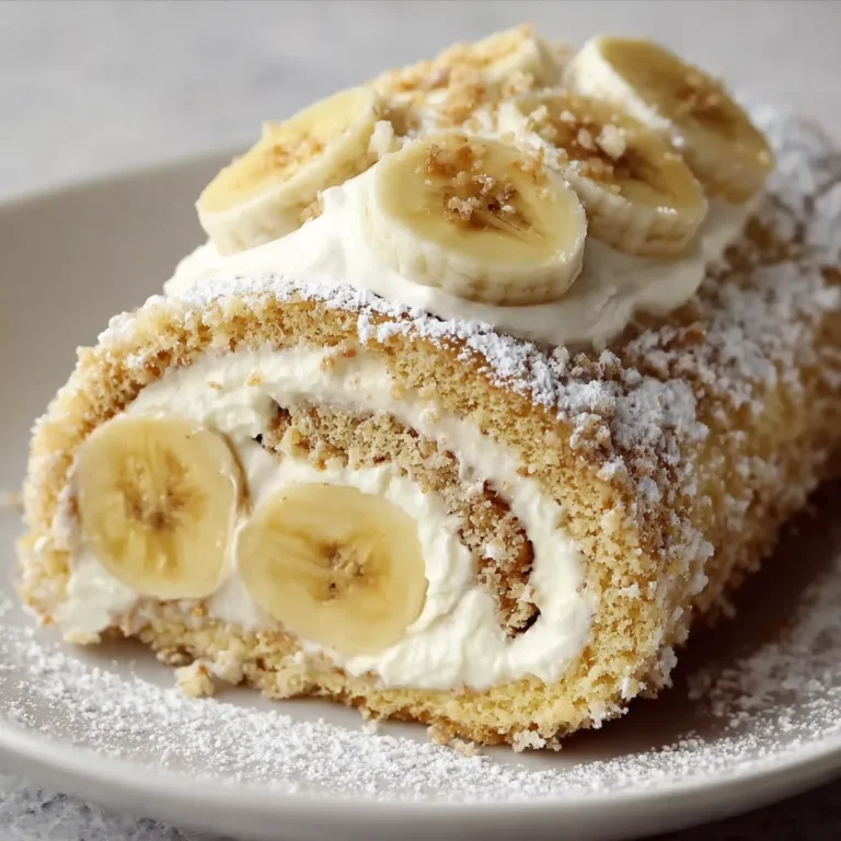 Creamy Banana Cheesecake Roll Recipe