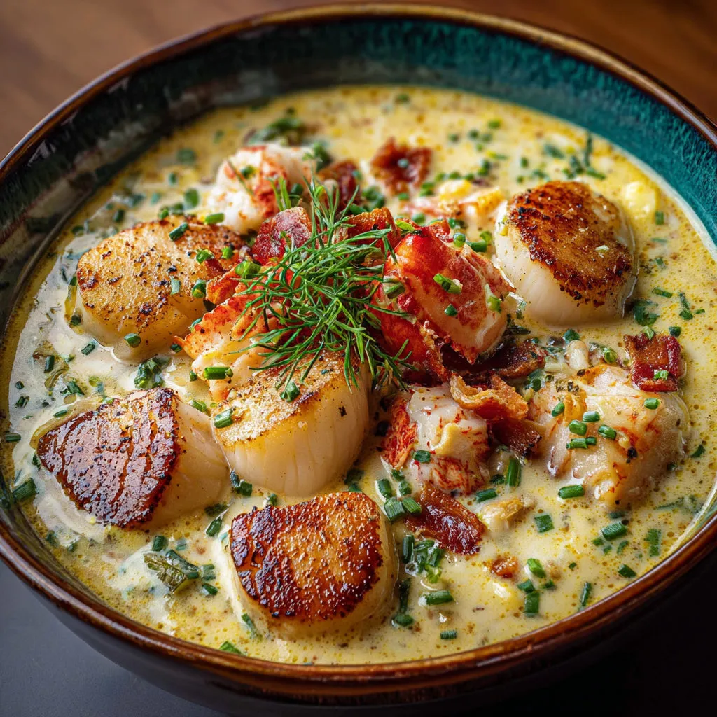 Creamy Lobster and Scallop Chowder Recipe