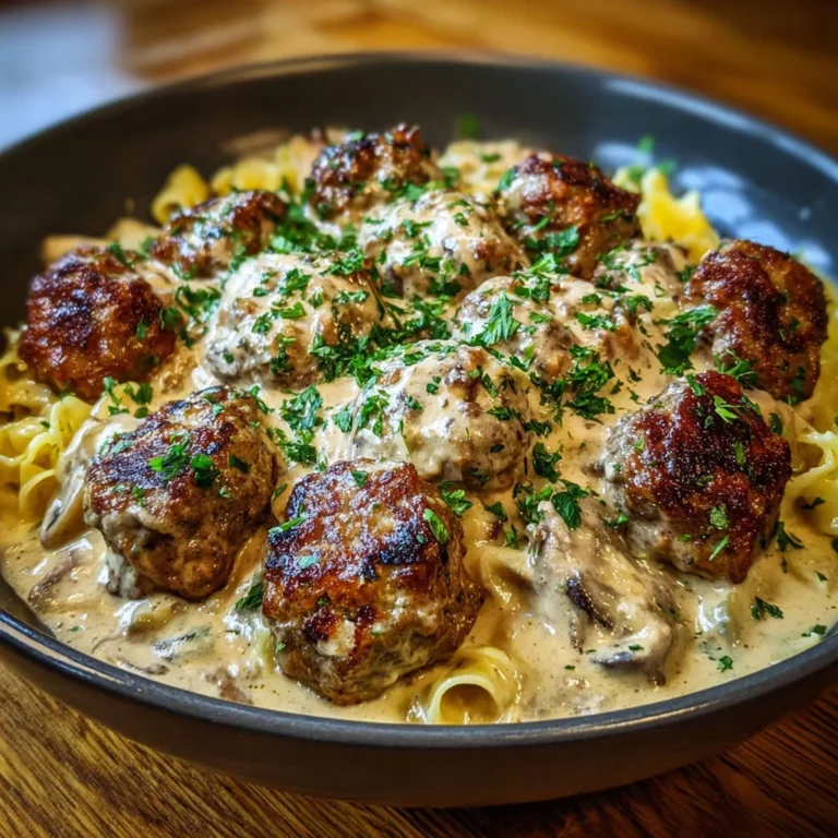 Creamy Meatball Stroganoff with Dreamy Sauce