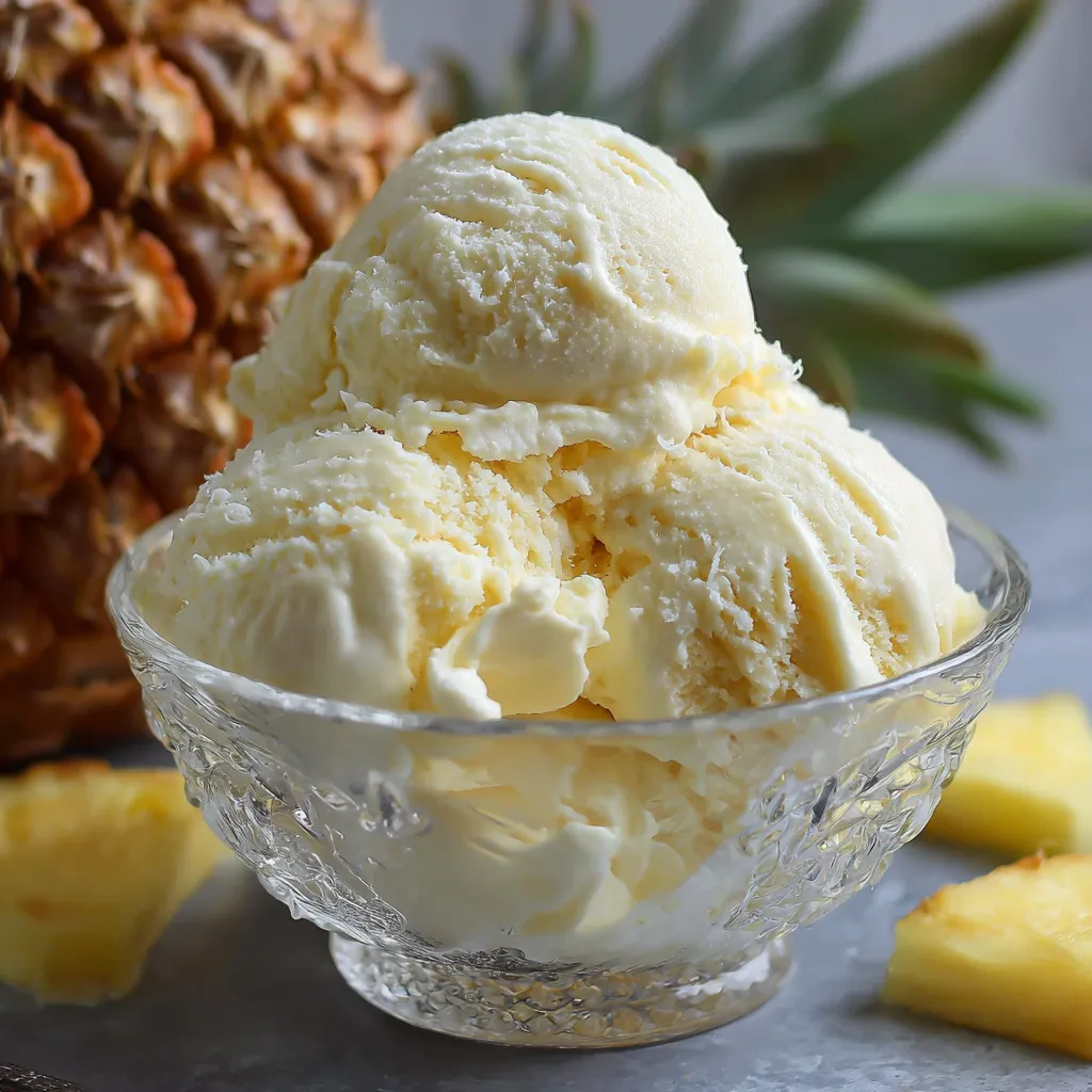 Creamy Pineapple Ice Cream: Refreshing Summer Dessert