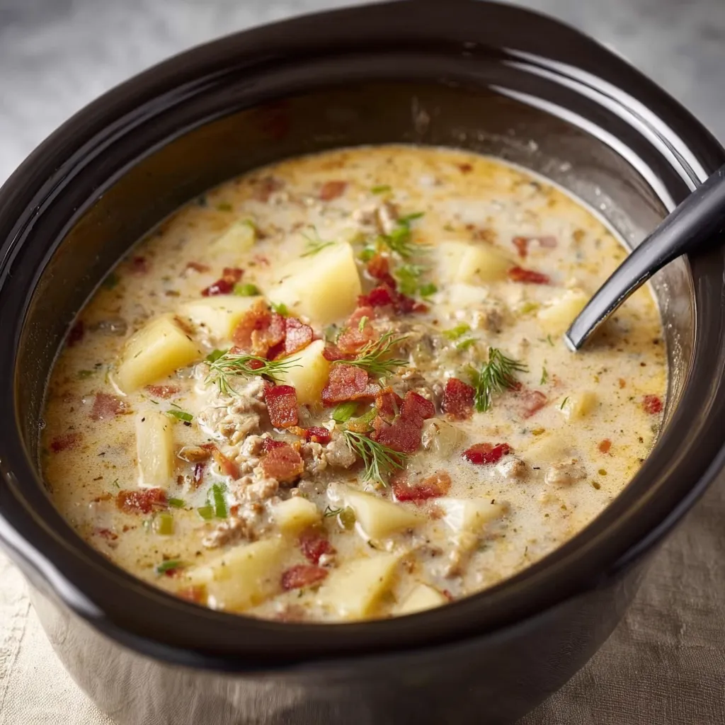 Creamy Potato Bacon Slow Cooker Recipe