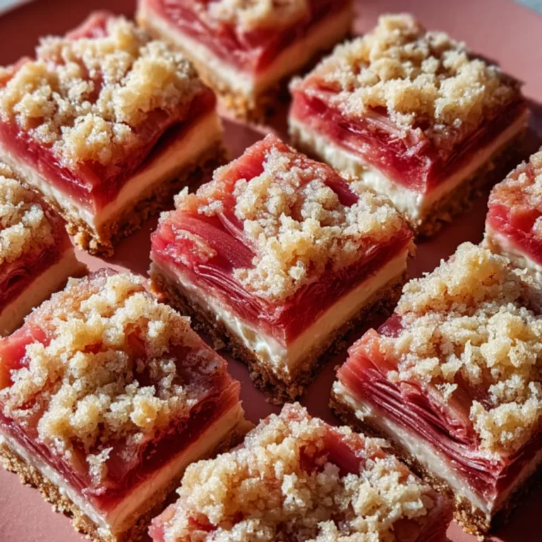 Creamy Rhubarb Bars for Delicious Dessert Delight