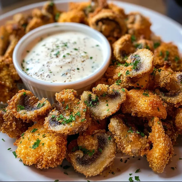 Crispy Fried Mushroom Recipe with Ranch Dip