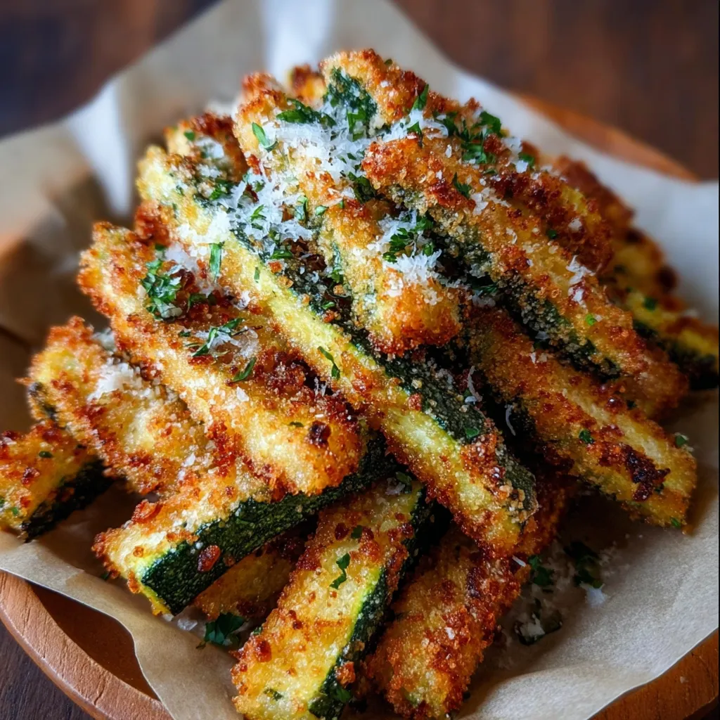 Crispy Parmesan Zucchini Fries: Delicious Garlic Recipe