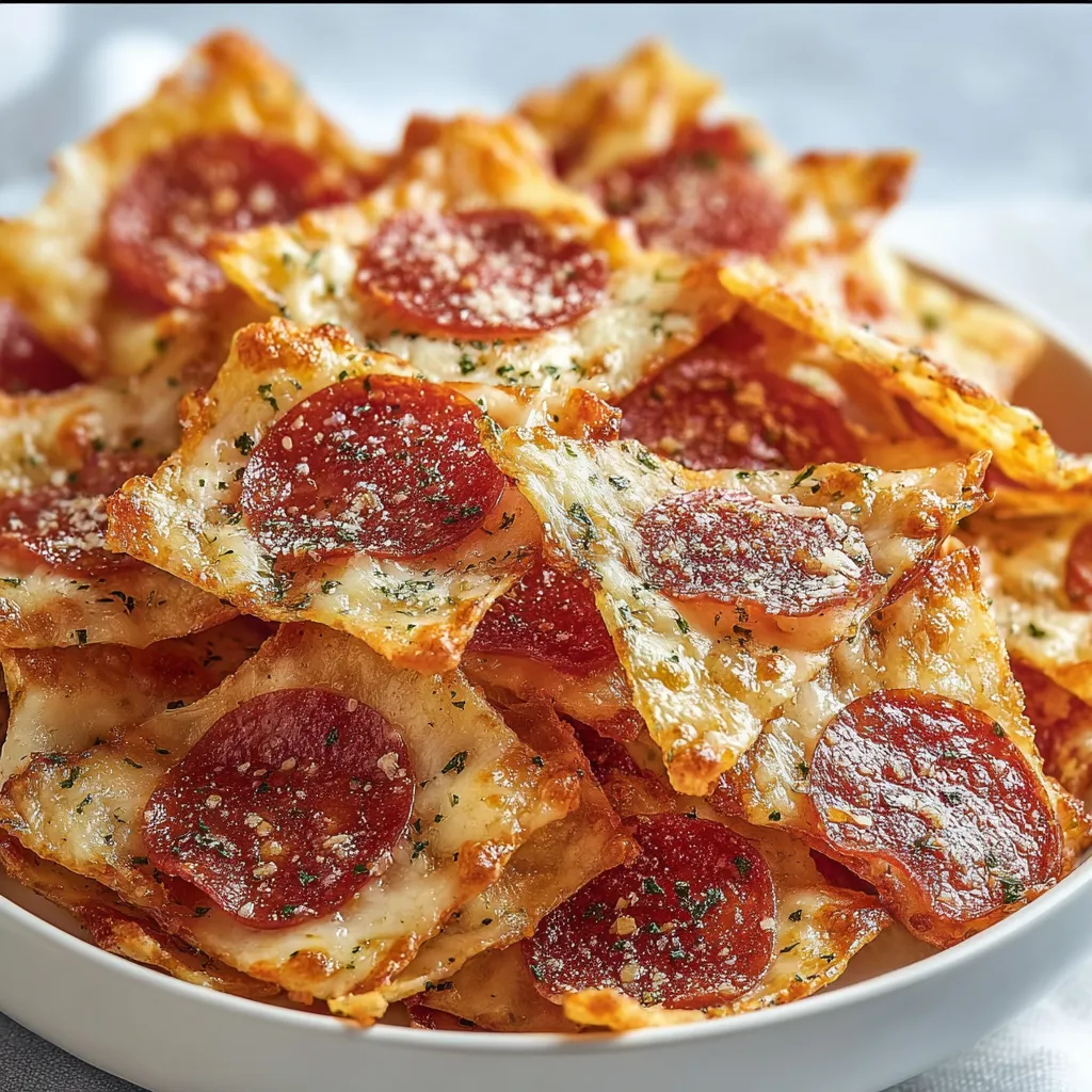 Crispy Pepperoni Pizza Chips: Cheesy Snack Recipe