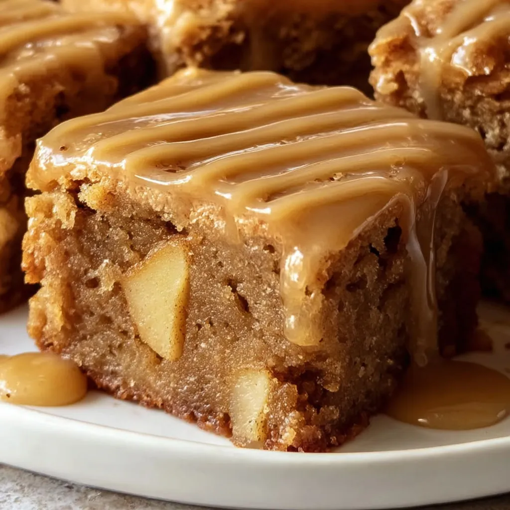 Decadent Apple Brownies with Maple Glaze