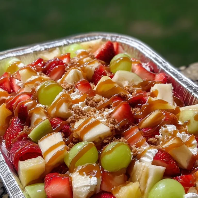 Decadent Caramel Cheesecake Fruit Salad