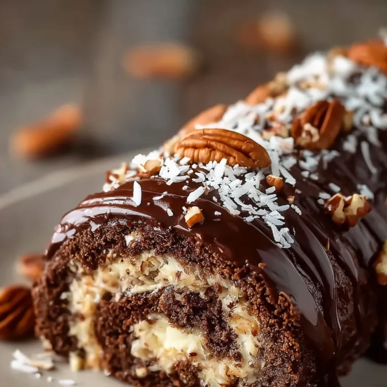 Decadent German Chocolate Cake Roll Recipe