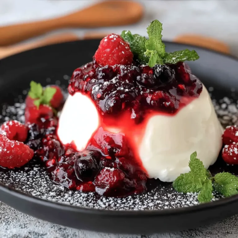Decadent Panna Cotta with Luscious Berry Sauce