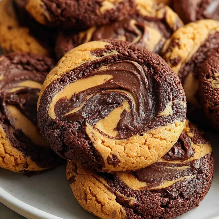 Decadent Peanut Butter Swirl Brownie Cookies