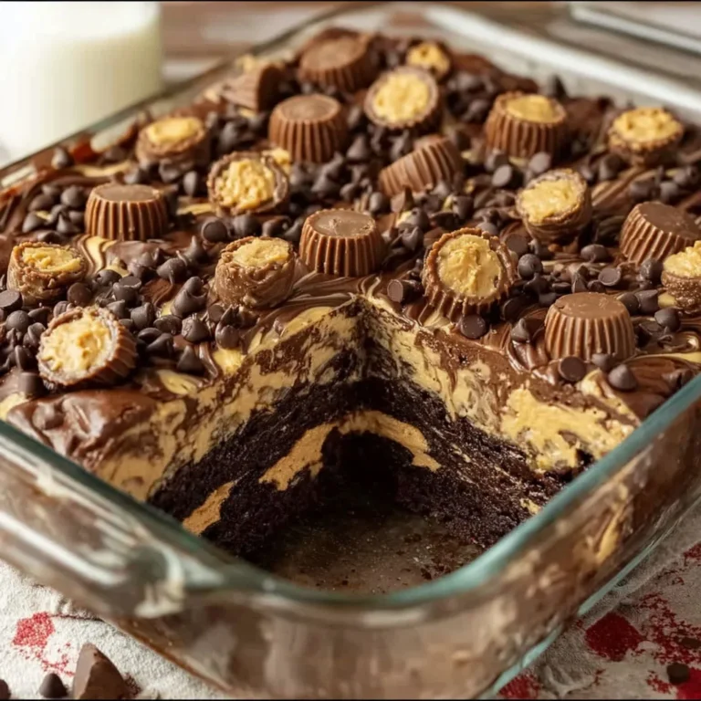 Decadent Reese's Peanut Butter Earthquake Cake