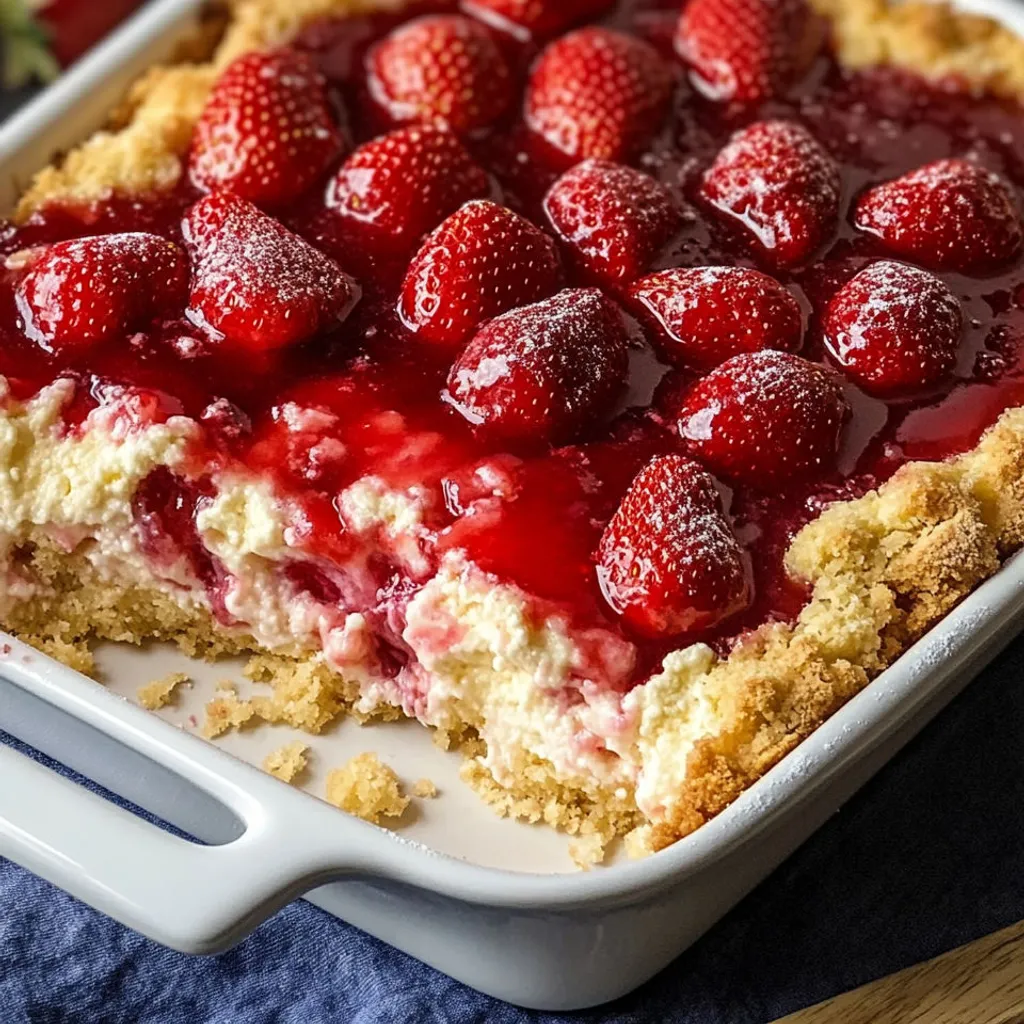 Decadent Strawberry Cheesecake Dump Cake Recipe