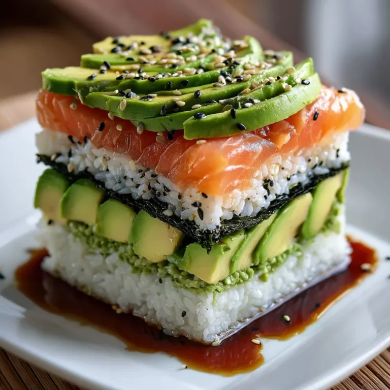 Delicious Avocado Sushi Cake Recipe