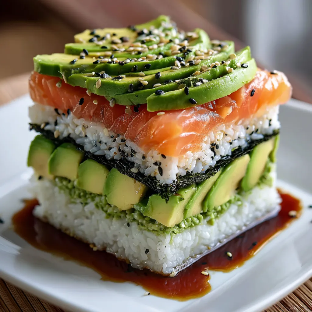 Delicious Avocado Sushi Cake Recipe