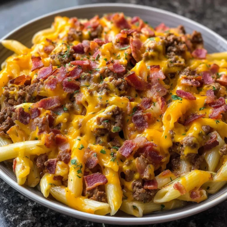 Delicious Bacon Cheeseburger Pasta Bake Recipe