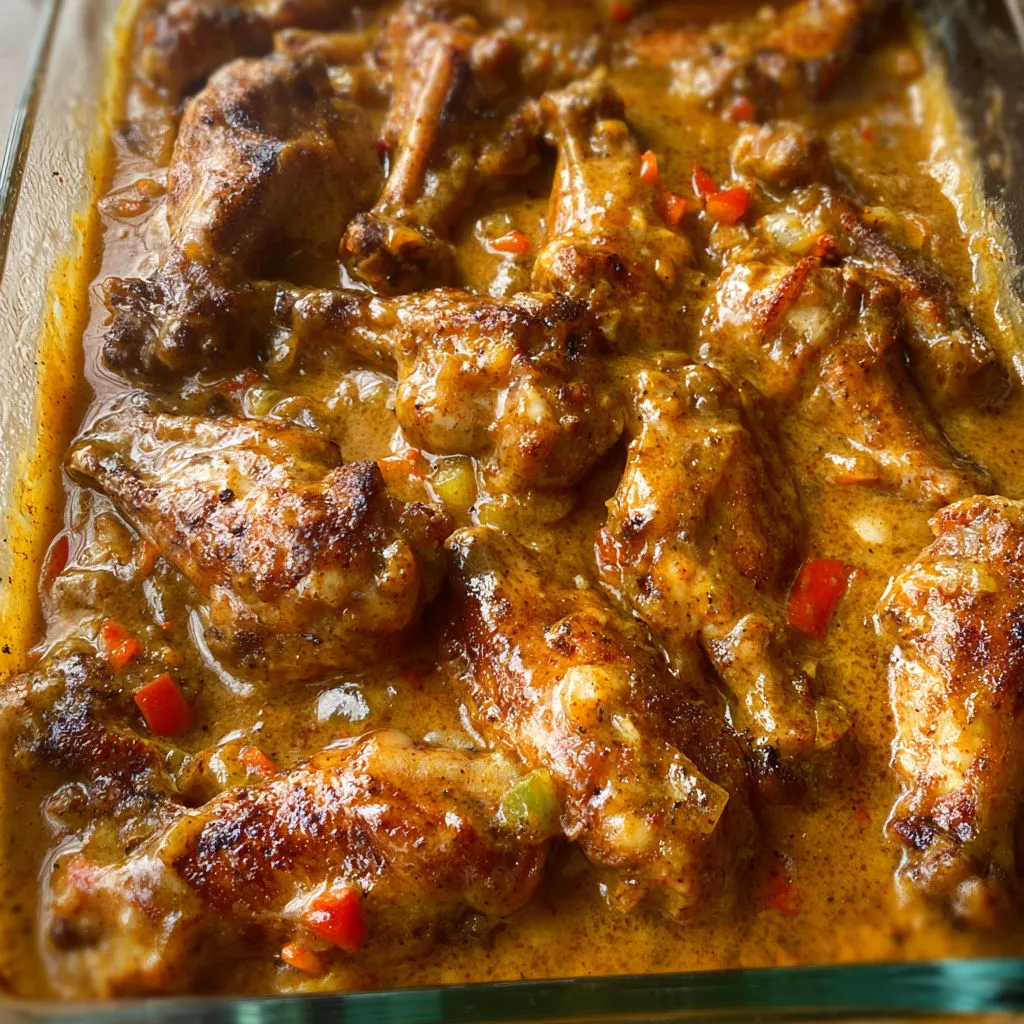 Delicious Baked Smothered Chicken Wings Recipe