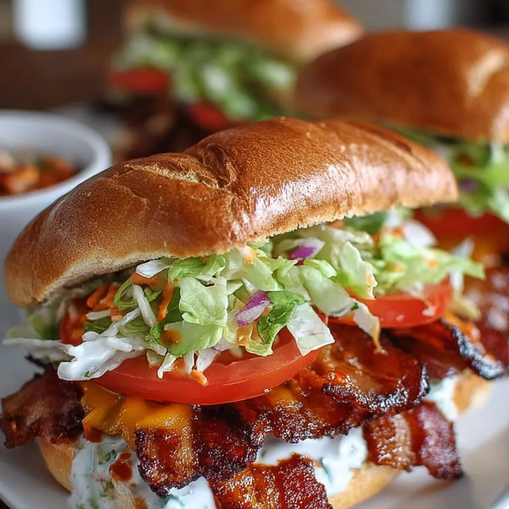 Delicious BBQ Bacon Ranch BLT Sandwich
