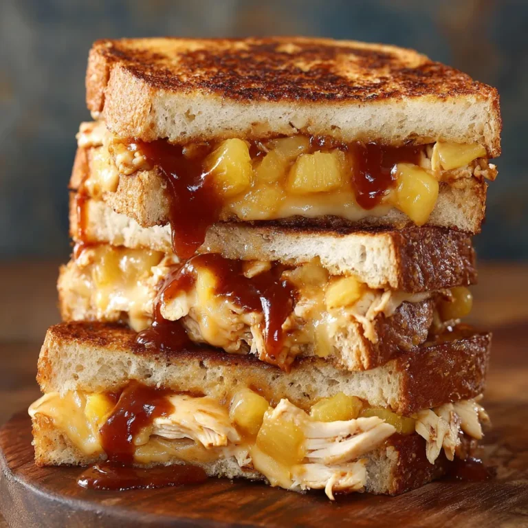 Delicious BBQ Chicken Pineapple Grilled Cheese Recipe