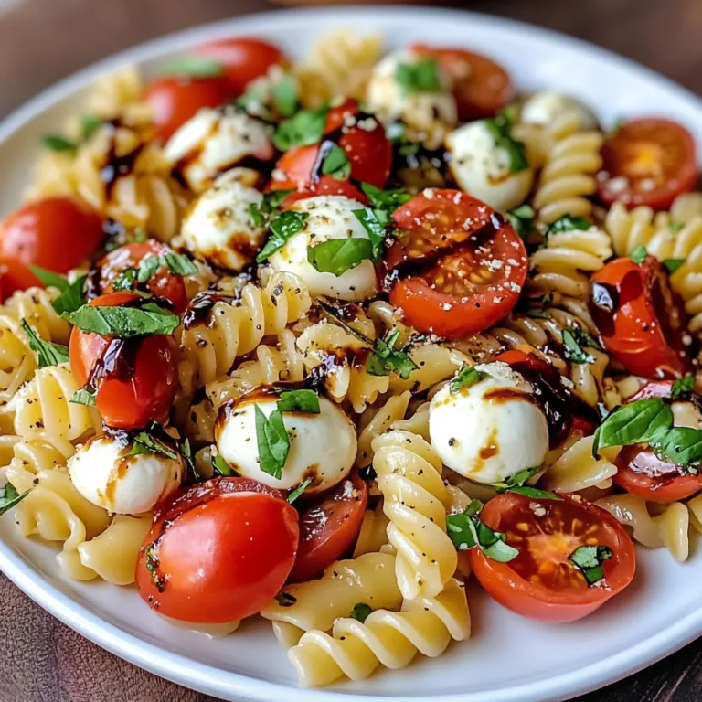 Delicious Caprese Pasta Salad Recipe with Fresh Basil