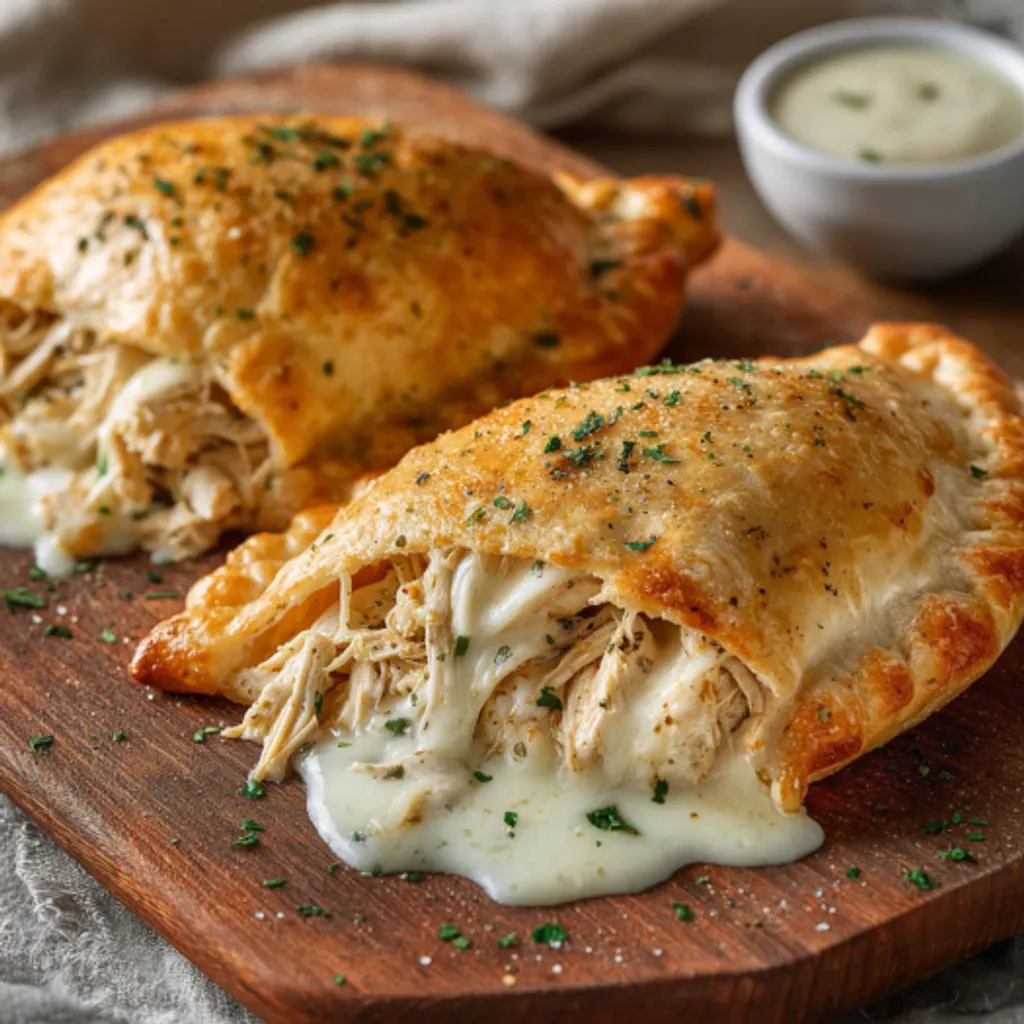 Delicious Chicken Alfredo Air Fryer Calzones