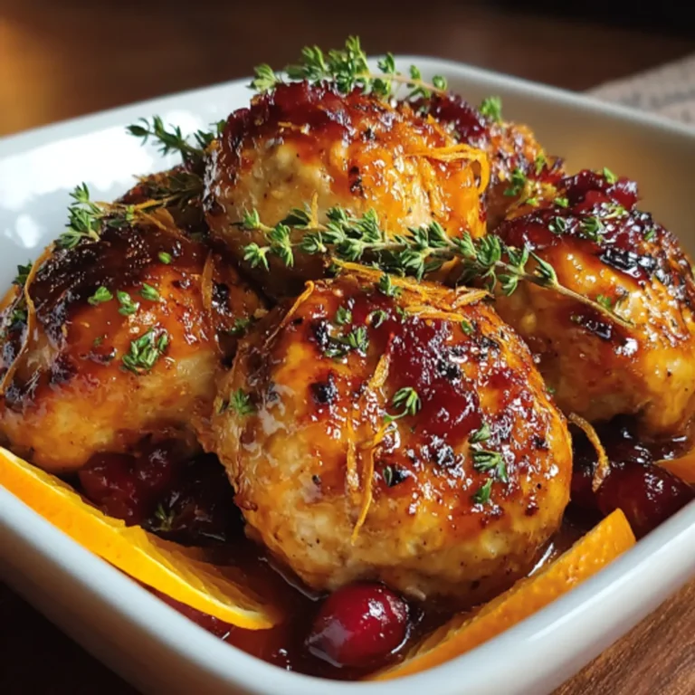 Delicious Cranberry-Orange Chicken Meatballs: A Tasty Dinner Idea