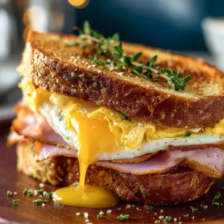 Delicious Egg and Ham Breakfast Sandwich Recipe