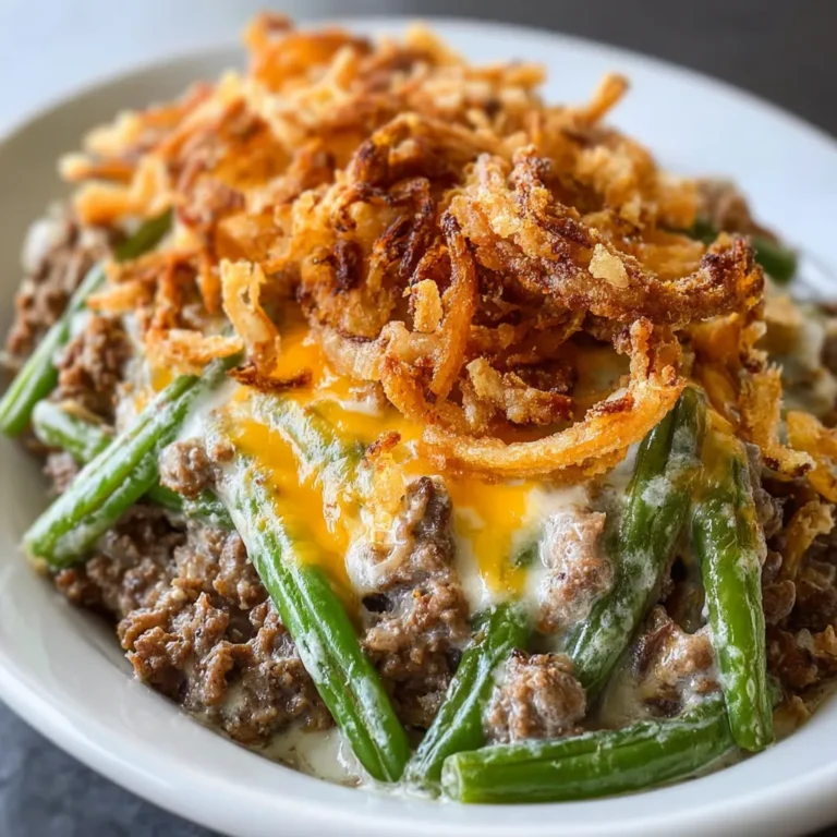 Delicious Hamburger Green Bean Casserole Recipe