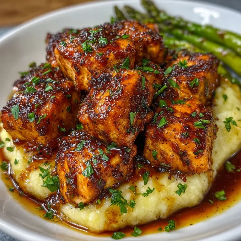 Delicious Honey Garlic Glazed Salmon Bites